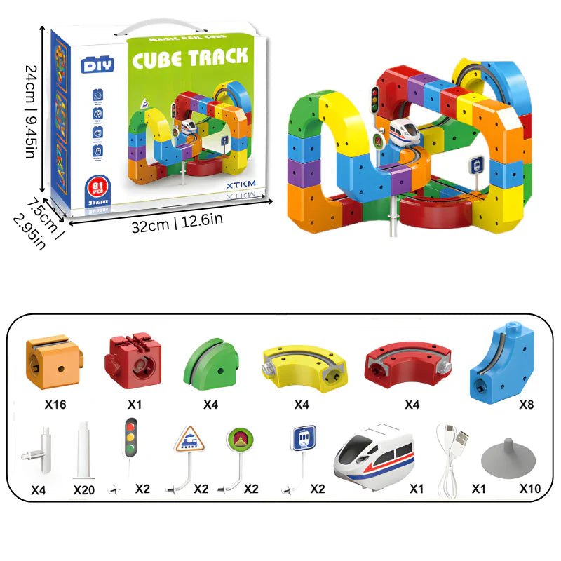 DIY Cube Track – Creatief & Educatief – Magnetische Treinbaan