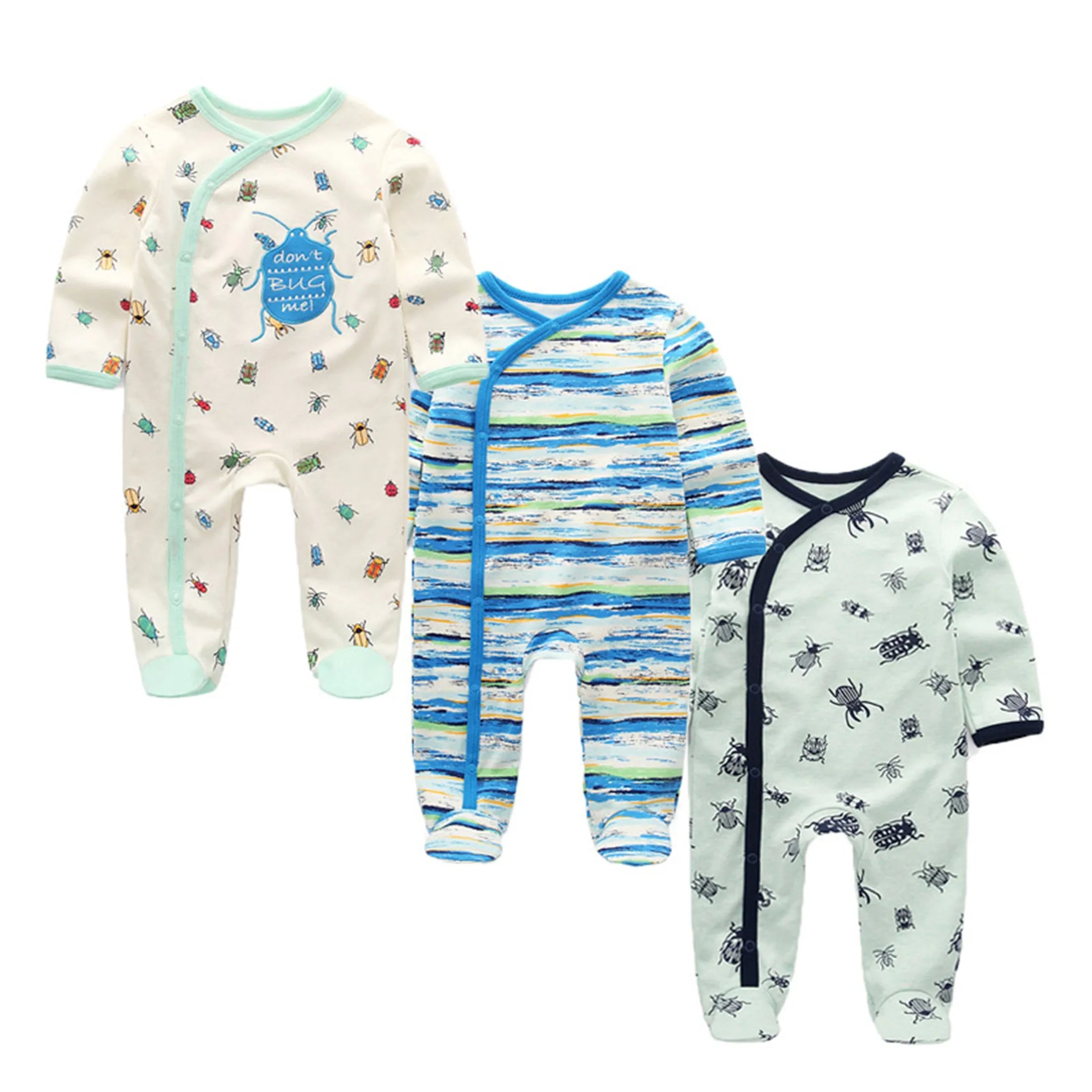 Overslag romper 3-pack