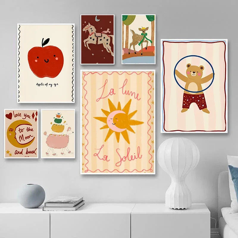 Vintage kinderkamer Posters