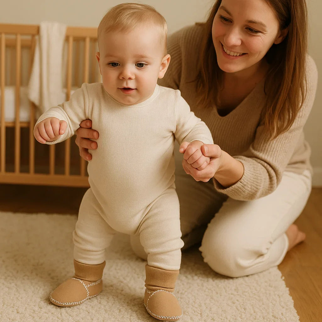 Gevoerde Baby Winter Sokschoentjes